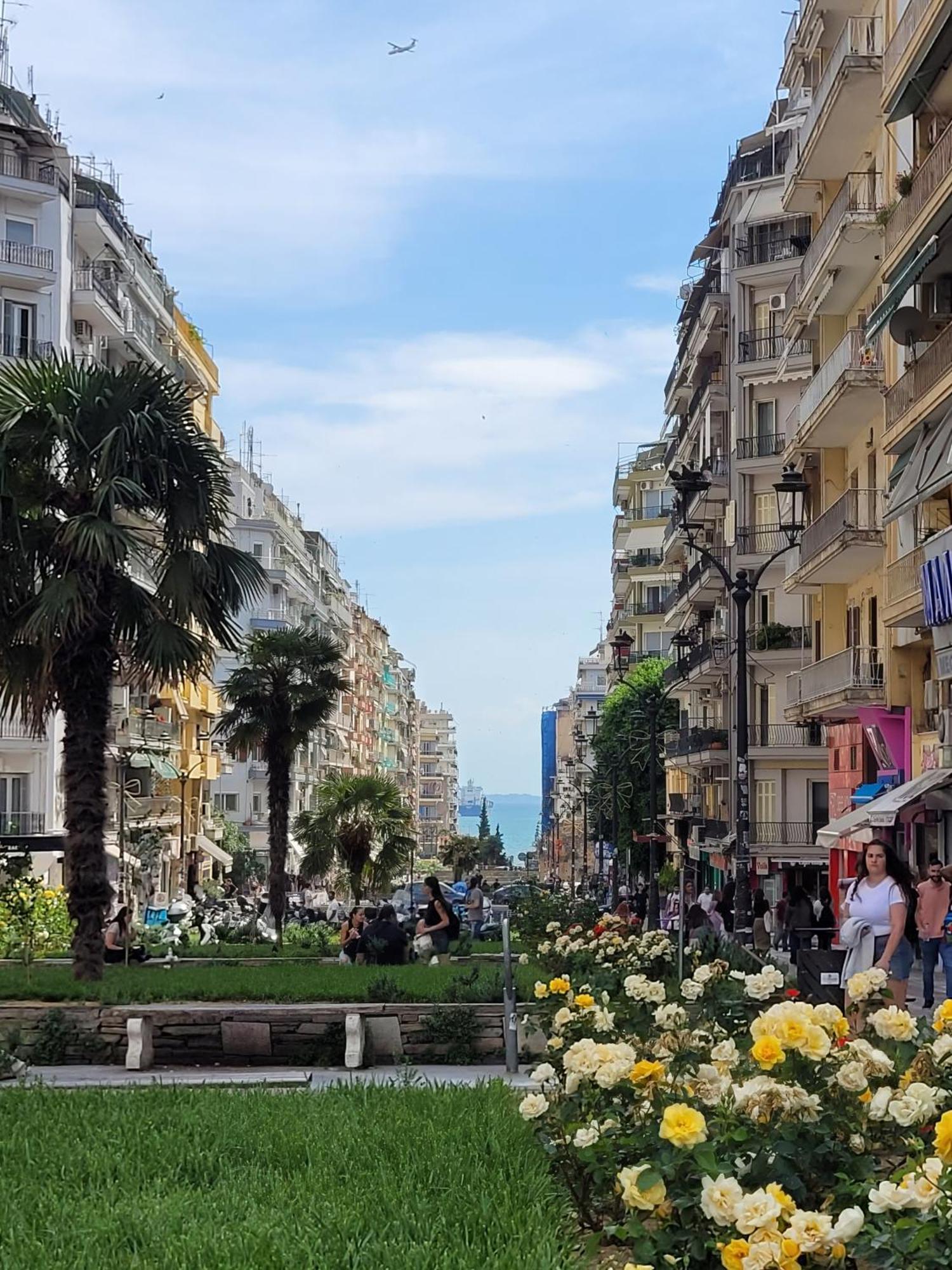 Flowery Penthouse In City Centre Of Tesalonika Bagian luar foto